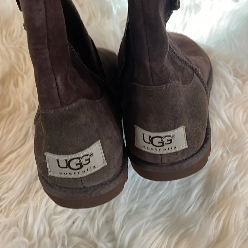 UGG Lo Pro Mid Calf Button Boot - Chocolate Brown